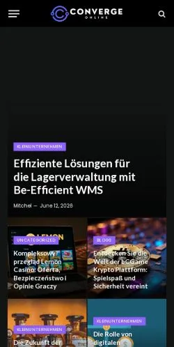 Anteprima del sito Converge Online, media di Germania per articoli sponsorizzati
