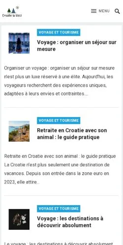 Anteprima del sito Croatie La Voici, media di Francia per articoli sponsorizzati