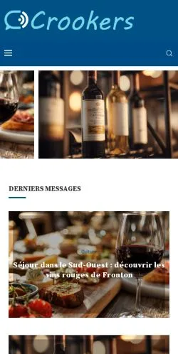 Preview of the Crookers website, a media outlet in France for sponsored articles