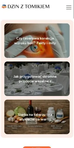 Anteprima del sito Dzinztomikiem, media di Polonia per articoli sponsorizzati