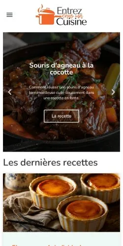 Anteprima del sito Entrez Dans Ma Cuisine, media di Francia per articoli sponsorizzati