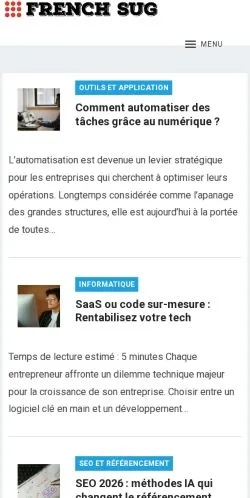 스폰서 기사용 프랑스 매체 French Sug 사이트 미리보기