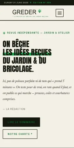 Anteprima del sito www.greder.fr, media di Francia per articoli sponsorizzati