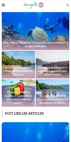 Preview of the Île Mayotte website, a media outlet in France for sponsored articles