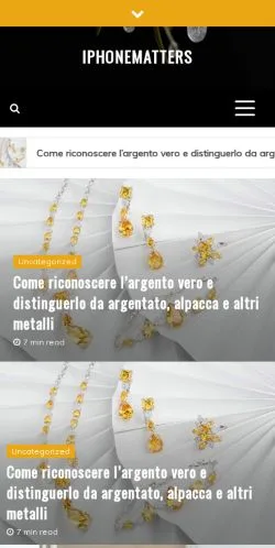 Pré-visualização do site iPhonematters -, meio de Itália para artigos patrocinados