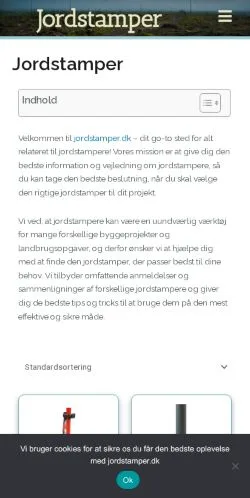 Podgląd witryny Jordstamper, medium z kraju Dania do artykułów sponsorowanych
