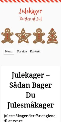 Podgląd witryny Julekager, medium z kraju Dania do artykułów sponsorowanych
