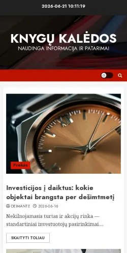 Anteprima del sito Knygų Kalėdos, media di Lituania per articoli sponsorizzati