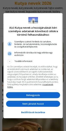 Anteprima del sito Kutya Nevek 2026, media di Ungheria per articoli sponsorizzati