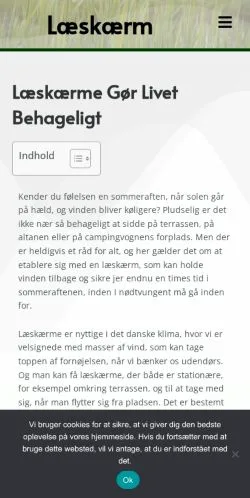 スポンサード記事向けのデンマークメディア、Læskærmのサイトプレビュー