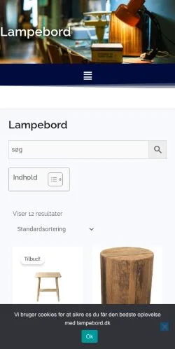 Podgląd witryny Lampebord, medium z kraju Dania do artykułów sponsorowanych