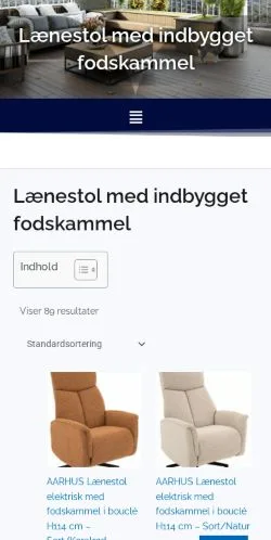 Anteprima del sito Lænestol med indbygget fodskammel, media di Danimarca per articoli sponsorizzati