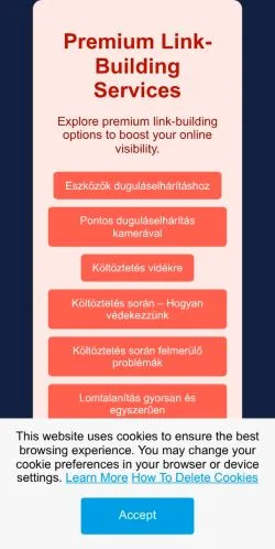 스폰서 기사용 헝가리 매체 Masszázs Budapest 사이트 미리보기