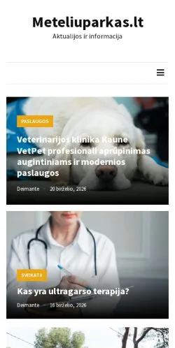 Anteprima del sito Meteliuparkas, media di Lituania per articoli sponsorizzati