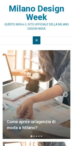 Preview of the Milano Design Week website, a media outlet in Italy for sponsored articles
