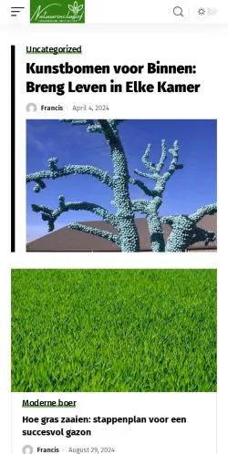 스폰서 기사용 네덜란드 매체 Natuurinclusief Landbouwinitiatief 사이트 미리보기
