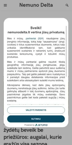 Podgląd witryny Nemuno Delta, medium z kraju Litwa do artykułów sponsorowanych