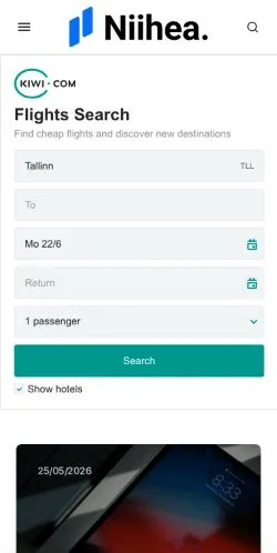 スポンサード記事向けのエストニアメディア、Niiheaのサイトプレビュー