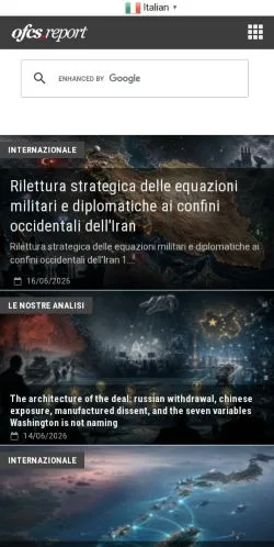 Vorschau der Website OFCS Report, Medium aus Italien für gesponserte Artikel
