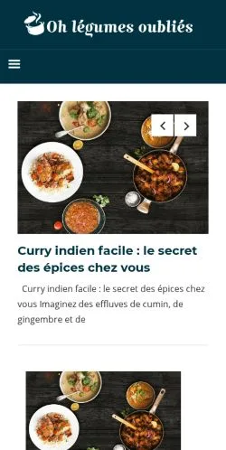 Anteprima del sito Oh Légumes Oubliés, media di Francia per articoli sponsorizzati