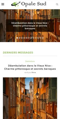 Anteprima del sito Opale Sud Blog Voyage, media di Francia per articoli sponsorizzati