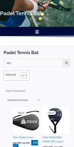 스폰서 기사용 덴마크 매체 Padel Tennis Bat 사이트 미리보기