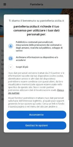 Podgląd witryny Pantelleria Perla Nera, medium z kraju Włochy do artykułów sponsorowanych
