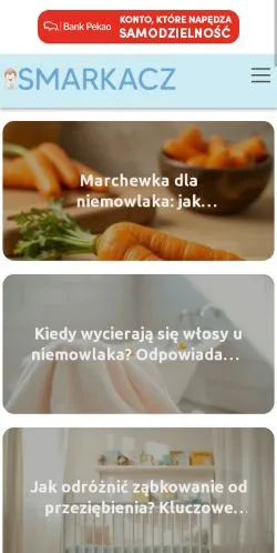 Preview of the Smarkacz website, a media outlet in Poland for sponsored articles