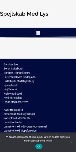 Podgląd witryny Spejlskab Med Lys -, medium z kraju Dania do artykułów sponsorowanych