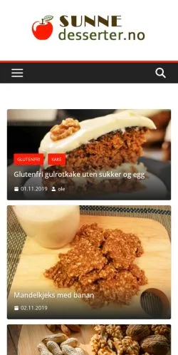 Anteprima del sito Sunnedesserter.no 1 -, media di Norvegia per articoli sponsorizzati