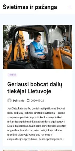 Podgląd witryny Švietimas ir pažanga, medium z kraju Litwa do artykułów sponsorowanych