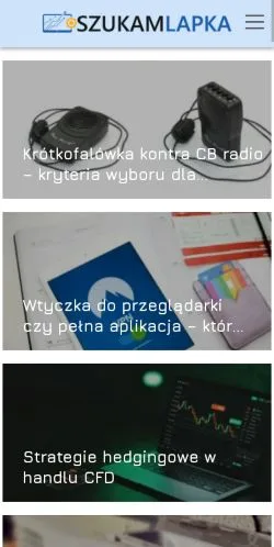 Anteprima del sito Szukamlapka, media di Polonia per articoli sponsorizzati