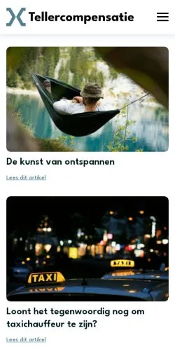Anteprima del sito Tellercompensatie, media di Belgio per articoli sponsorizzati