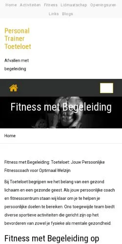 Podgląd witryny Personal Trainer Toeteloet, medium z kraju Belgia do artykułów sponsorowanych