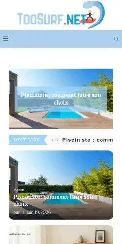 Anteprima del sito Toosurf Annuaire, media di Francia per articoli sponsorizzati