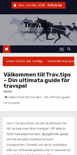 Pré-visualização do site Trav.tips, meio de Estados Unidos para artigos patrocinados