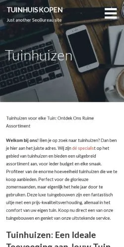Anteprima del sito Tuinhuizen, media di Belgio per articoli sponsorizzati