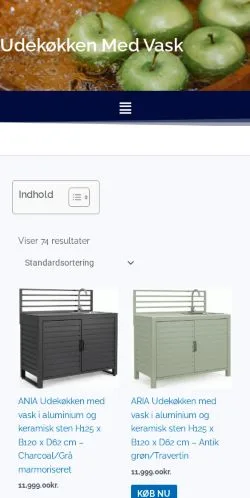 Vista previa del sitio Udekøkken med vask, medio de Dinamarca para artículos patrocinados