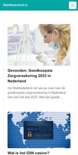 스폰서 기사용 네덜란드 매체 WakNederland 사이트 미리보기