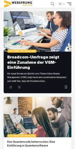 Anteprima del sito Websprung-Massar, media di Germania per articoli sponsorizzati