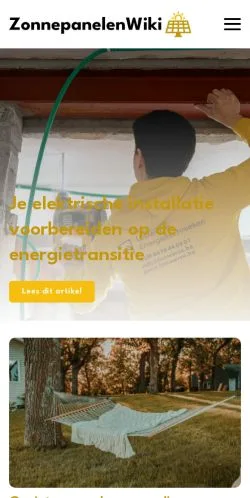 스폰서 기사용 네덜란드 매체 ZonnepanelenWiki 사이트 미리보기