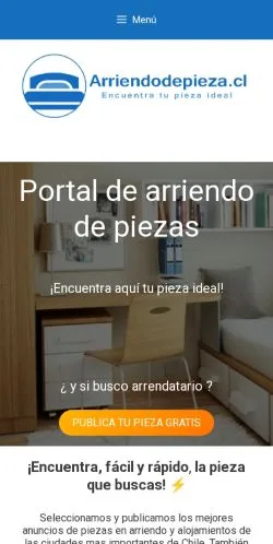 Anteprima del sito Arriendo De Piezas, media di Spagna per articoli sponsorizzati