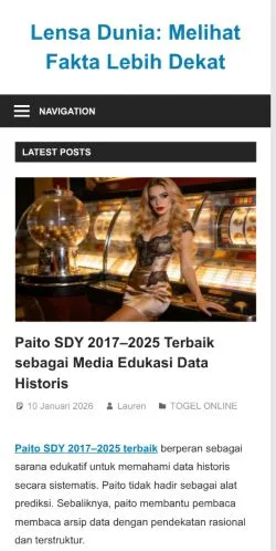 Anteprima del sito Lensa Dunia, media di Indonesia per articoli sponsorizzati