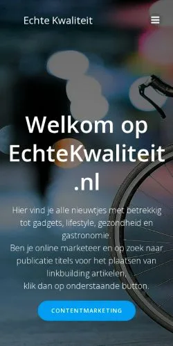 スポンサード記事向けのオランダメディア、Echte Kwaliteitのサイトプレビュー