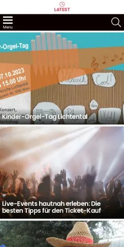 Podgląd witryny Kulturleben, medium z kraju Austria do artykułów sponsorowanych