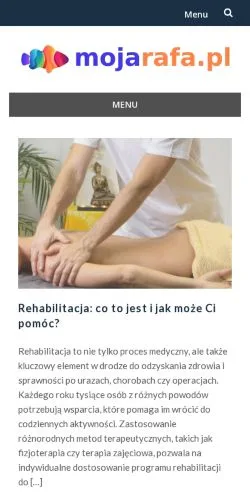 Pré-visualização do site Moja Rafa, meio de Polônia para artigos patrocinados