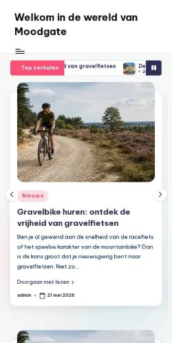Preview of the Moodgate website, a media outlet in Netherlands for sponsored articles
