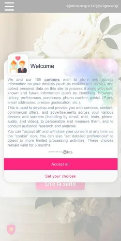 Anteprima del sito Organza Mariage, media di Francia per articoli sponsorizzati