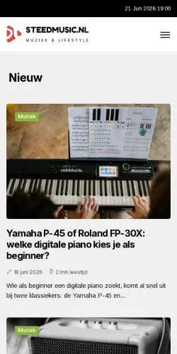 Podgląd witryny Steedmusic, medium z kraju Holandia do artykułów sponsorowanych