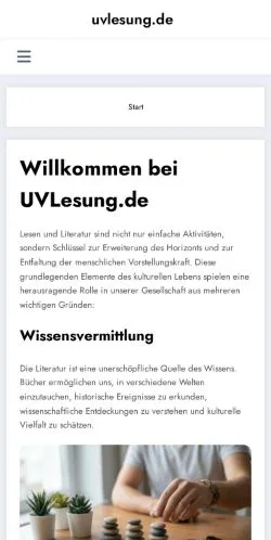 Anteprima del sito UVLesung, media di Germania per articoli sponsorizzati